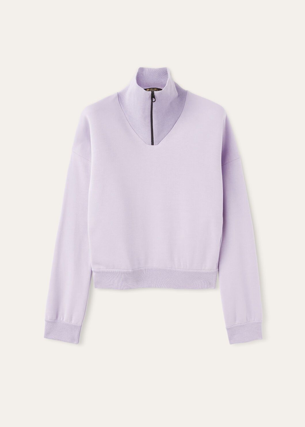 Loro Piana o1srvl11e0825 FAN8095 Larecchio Half Zip Sweater in Lilac Size M / US 6-8 / IT 42-44 - 1 Thumbnail