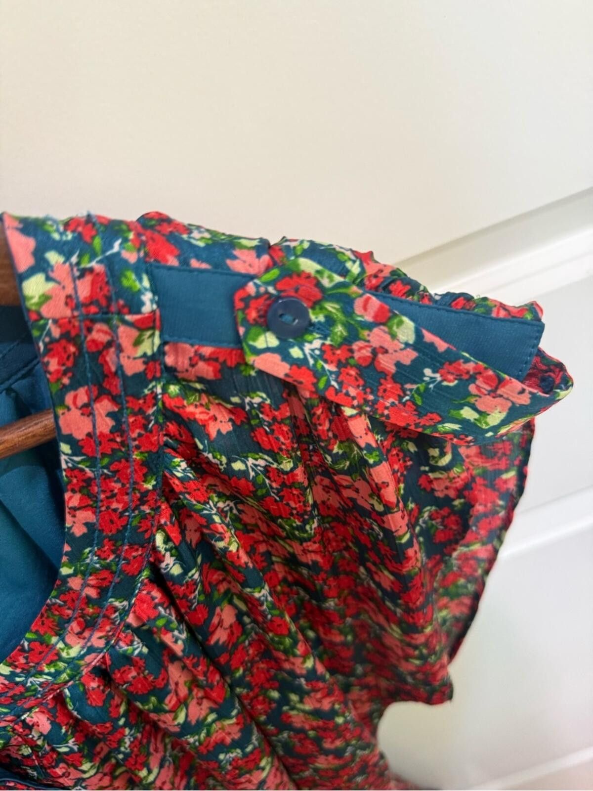 Other Allen B. By Allen Schwartz Floral Belted Mini Dress Size L / US 10 / IT 46 - 3 Thumbnail