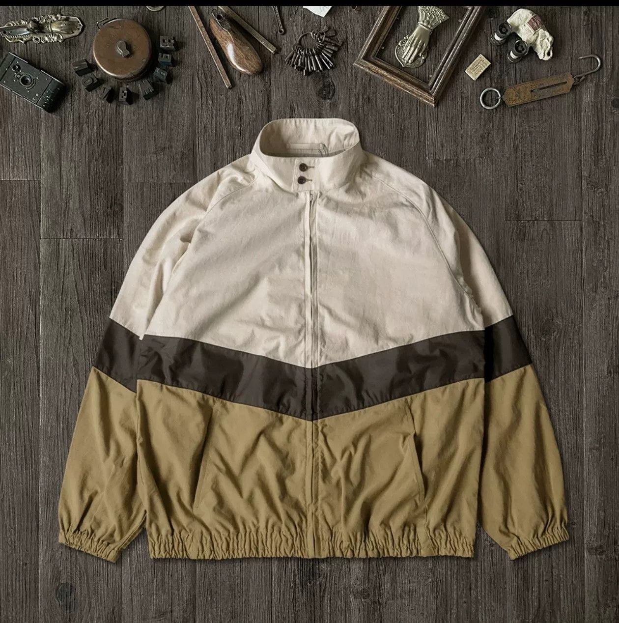 KUON KUON Men's Patchwork Relaxed Baseball Jacket Size US XL / EU 56 / 4 - 2 Thumbnail