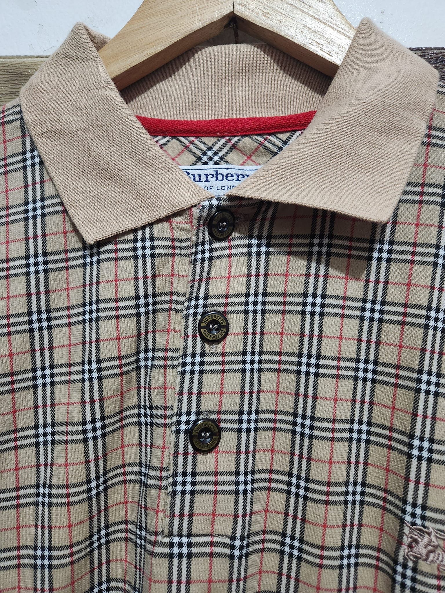 Burberry × Vintage Vintage Burberrys Polo Shirt Checkered Size US M / EU 48-50 / 2 - 11 Thumbnail