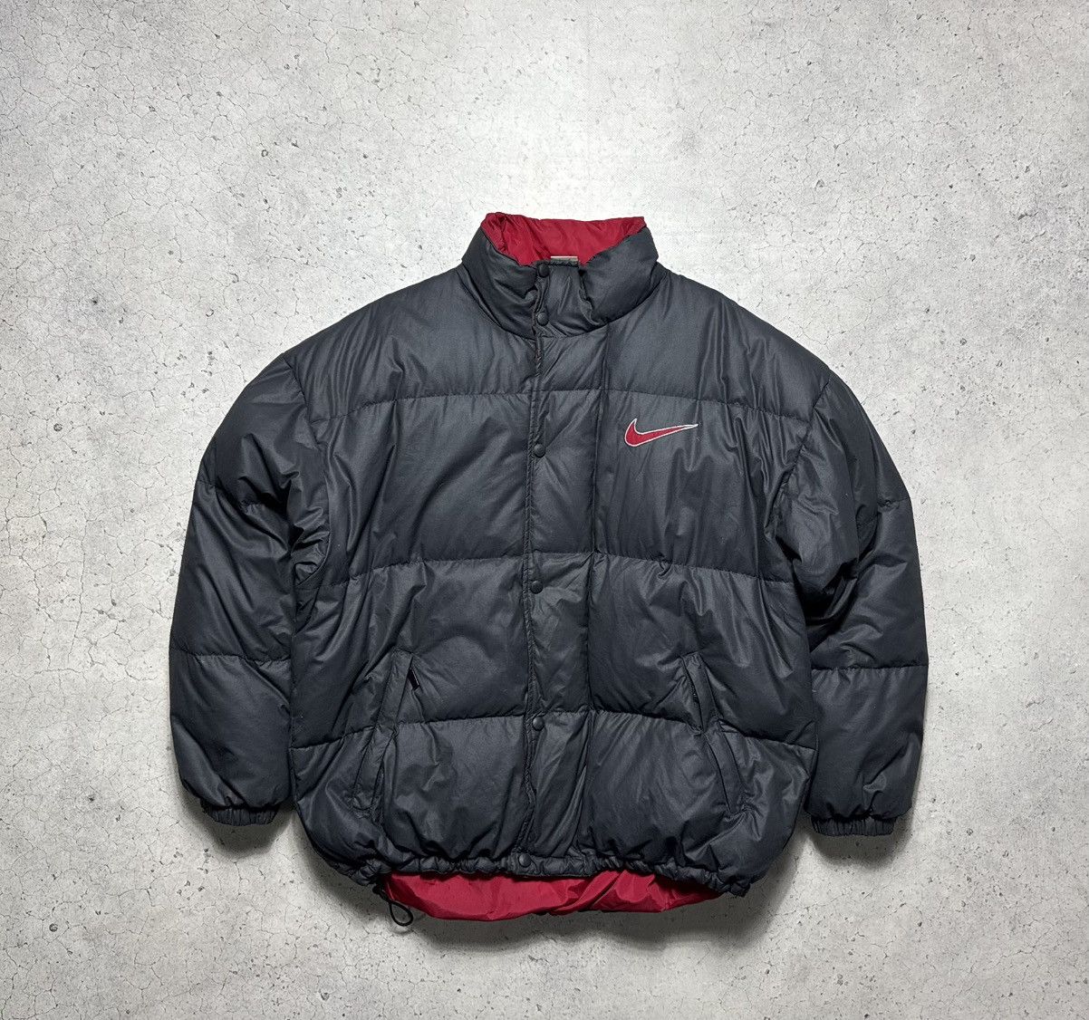 Nike Nike Vintage 90’s Big Swoosh Down Puffer Bomber Jacket Size US M / EU 48-50 / 2 - 2 Thumbnail