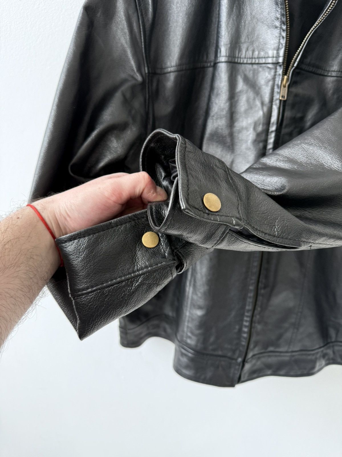 Vintage Vintage 90s Black Leather Jacket Y2K Size US L / EU 52-54 / 3 - 13 Thumbnail