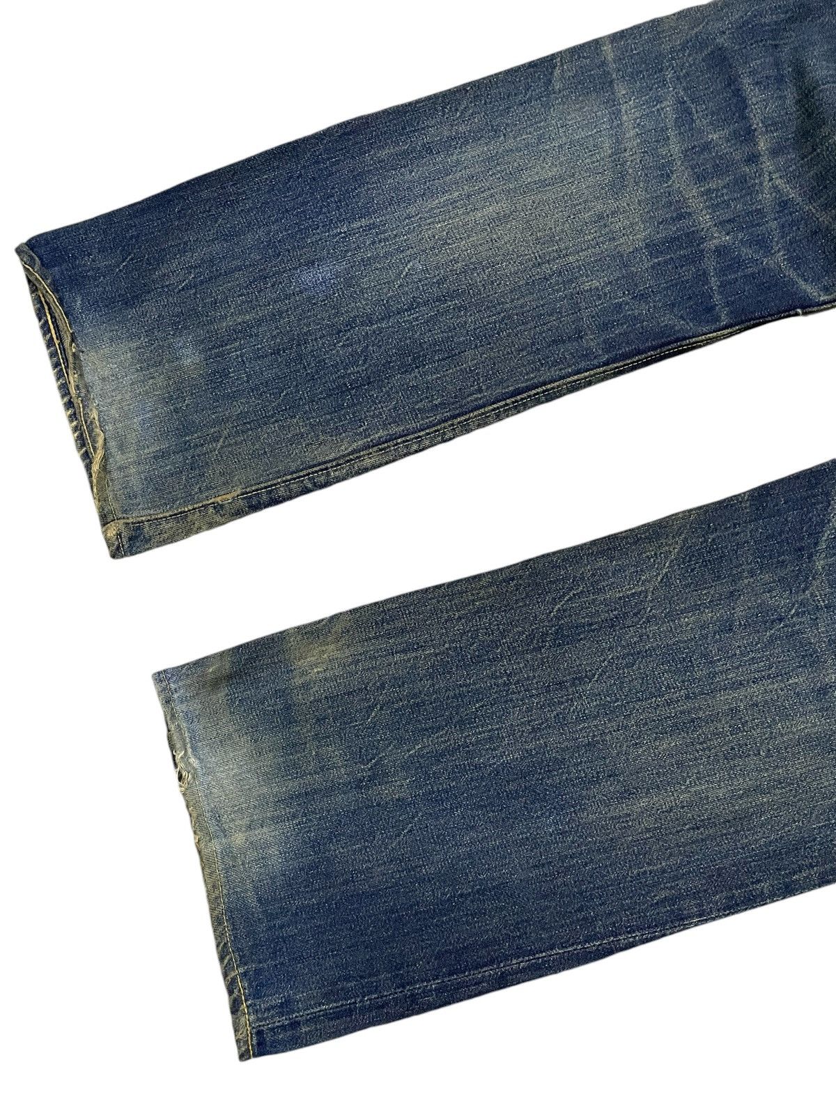 Kapital × Sugar Cane × Toyo Enterprises Vintage Sugar Canes 140z Hemp Green Selvedge Mud Wash Jeans Size US 29 - 15 Thumbnail