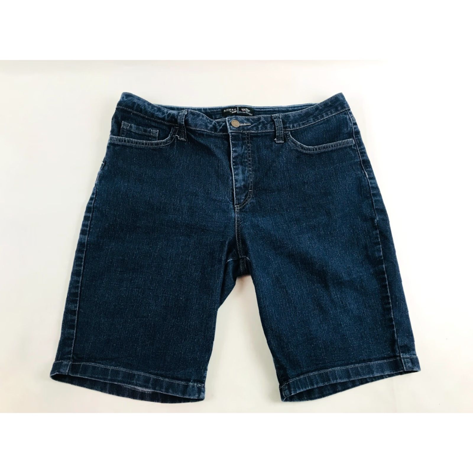 Lee Lee by Riders Shorts Women's 35x11 Blue Denim Mid Rise Bermuda Pocket, 35, Regular, Casual Travel, Vintage No, Jeans Size 24" / US 00 / IT 34 - 2 Thumbnail