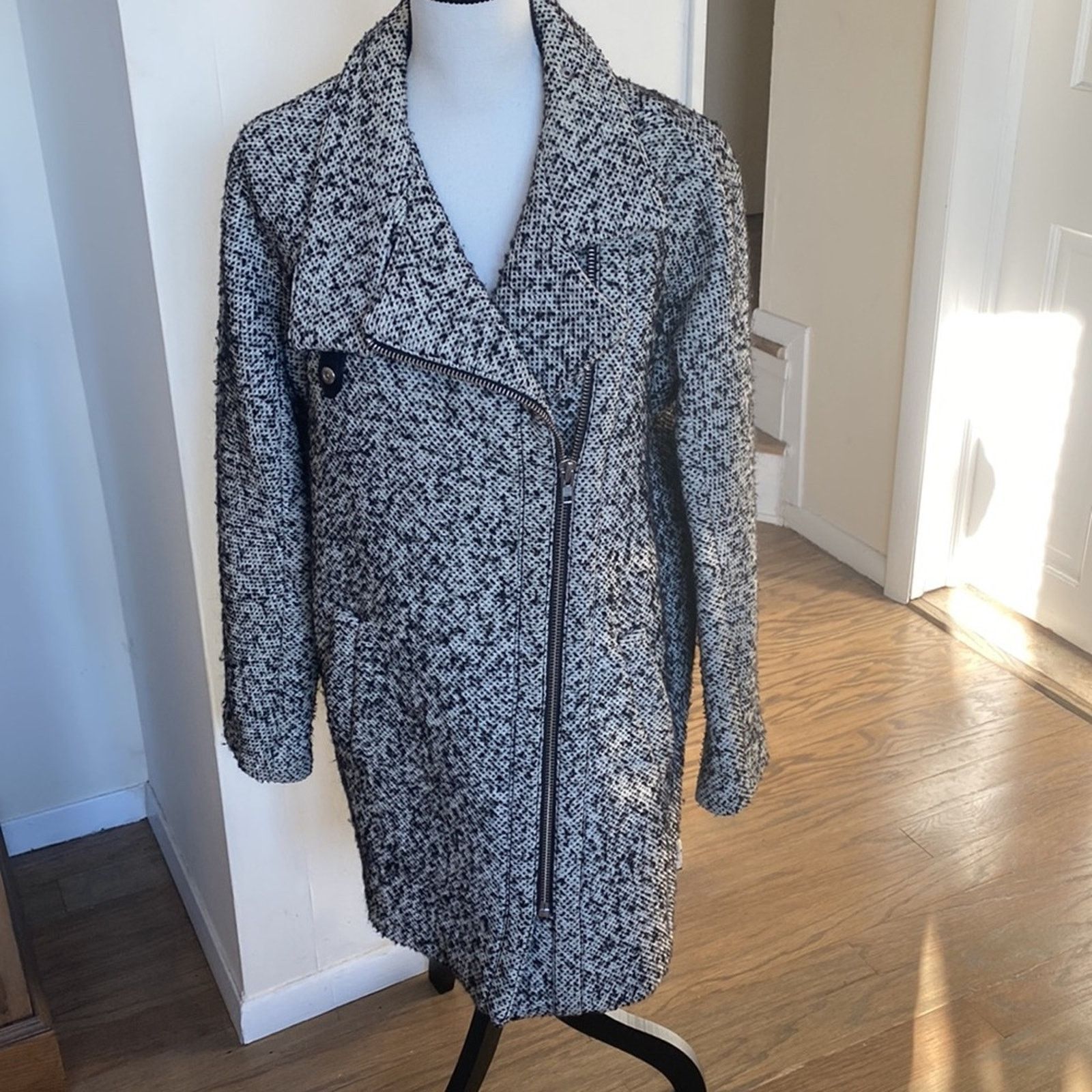 Madewell Madewell Tweed 3/4 Length City Grid Coat Size 2 Size XS / US 0-2 / IT 36-38 - 5 Thumbnail