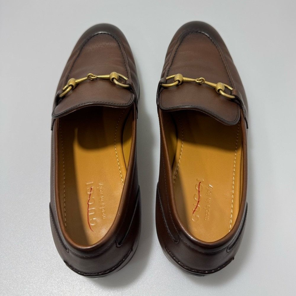 Gucci Gucci Jordaan Leather Horsebit Loafers Brown Men’s Size UK 8 Size US 8.5 / EU 41-42 - 5 Thumbnail
