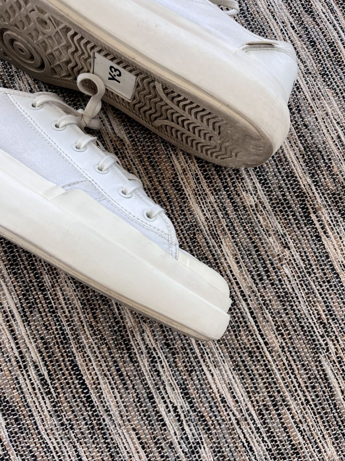 Adidas × Y-3 Vintage Adidas Y3 Ajatu Court Low Sneakers White Leather Y2K Size US 11 / EU 44 - 7 Thumbnail