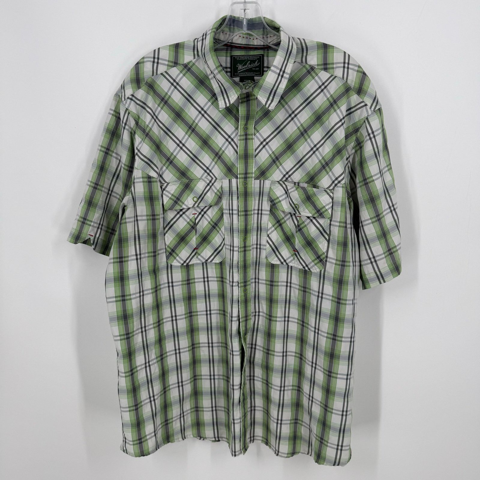 Woolrich Woolen Mills Woolrich Men's Plaid Snap Button Down Casual Dress Shirt XL Size US XL / EU 56 / 4 - 1 Thumbnail
