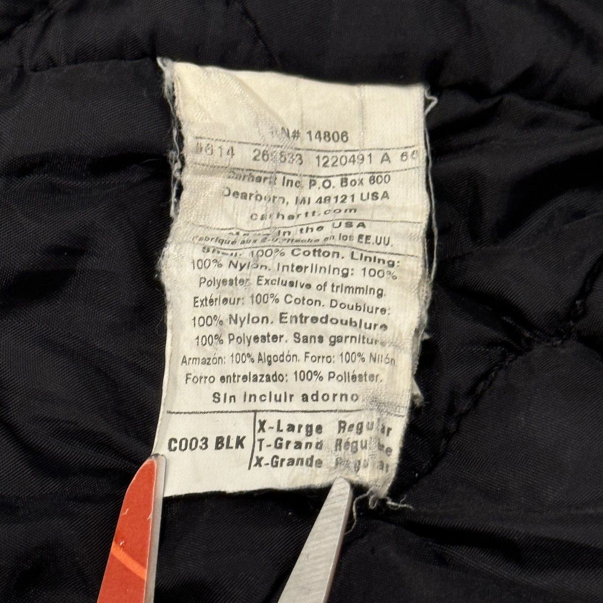Carhartt × Vintage Carhartt C003 BLK Arctic Quilt-Line Canvas Jacket Union Made Size US XL / EU 56 / 4 - 8 Thumbnail