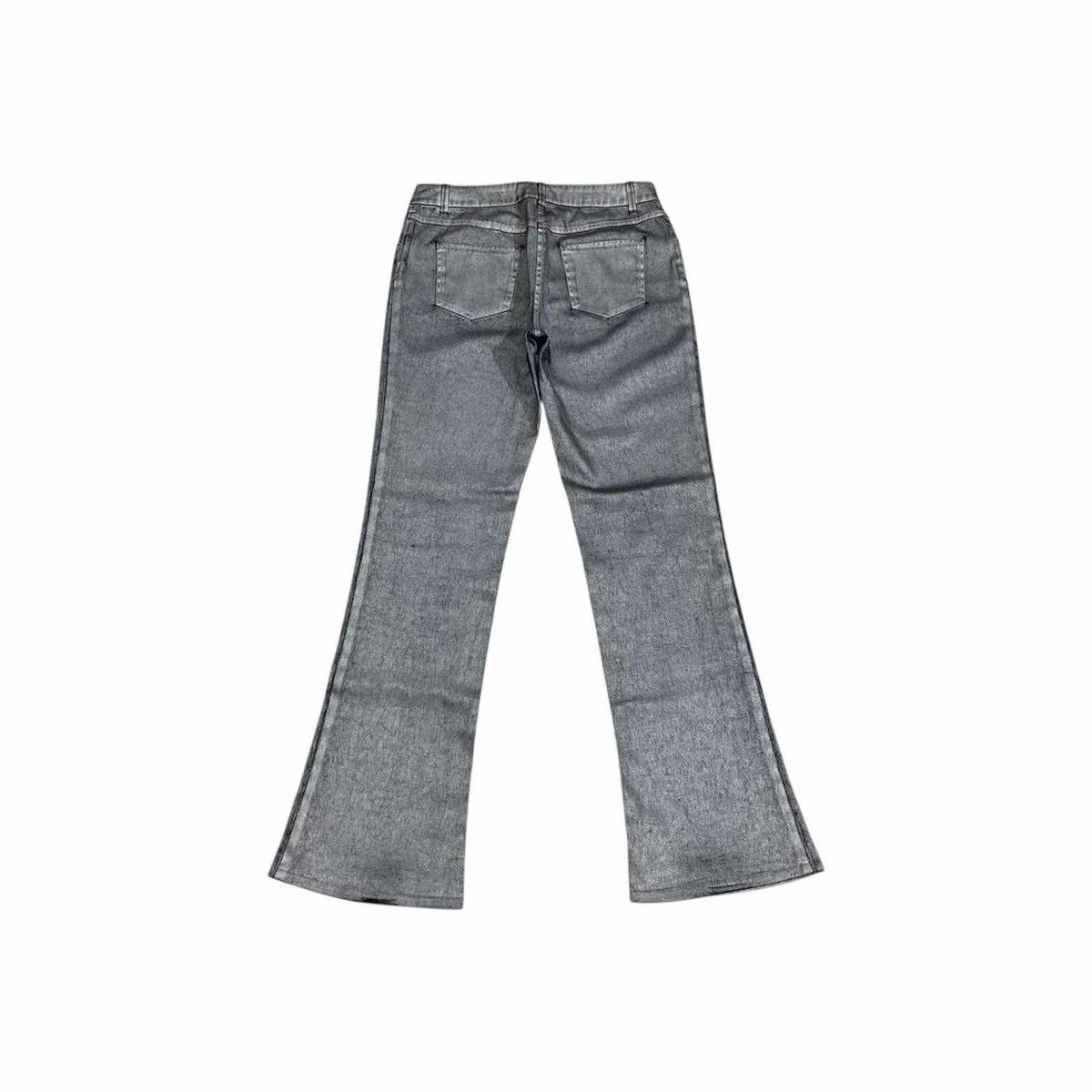 🔥Sick Y2K Swinswing Metallic Silver Coated Pants Flared