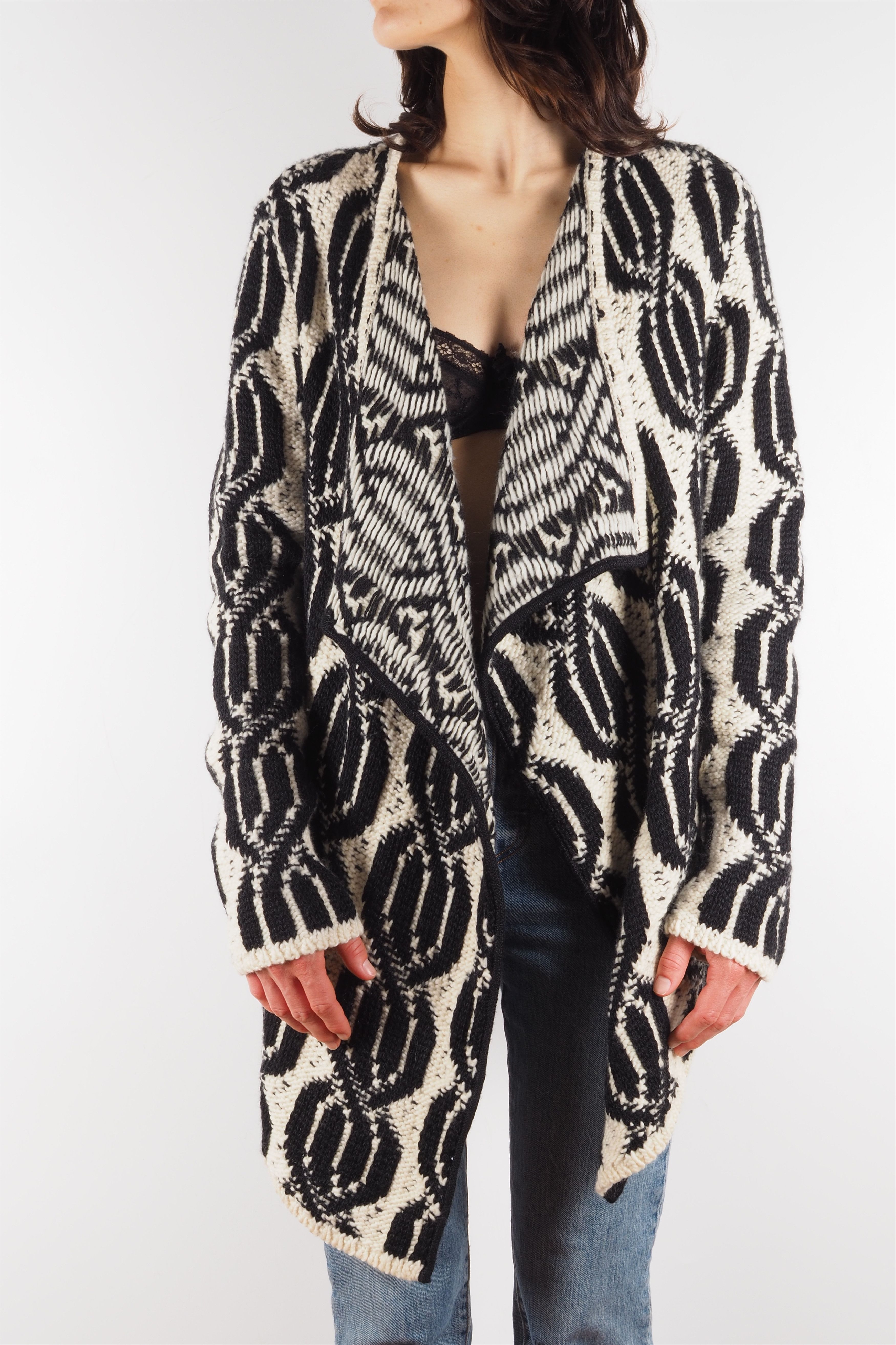 ba&sh Ba&sh Cardinal Cozy Boho Wool Oversized Cape Cardigan Size L / US 10 / IT 46 - 3 Thumbnail