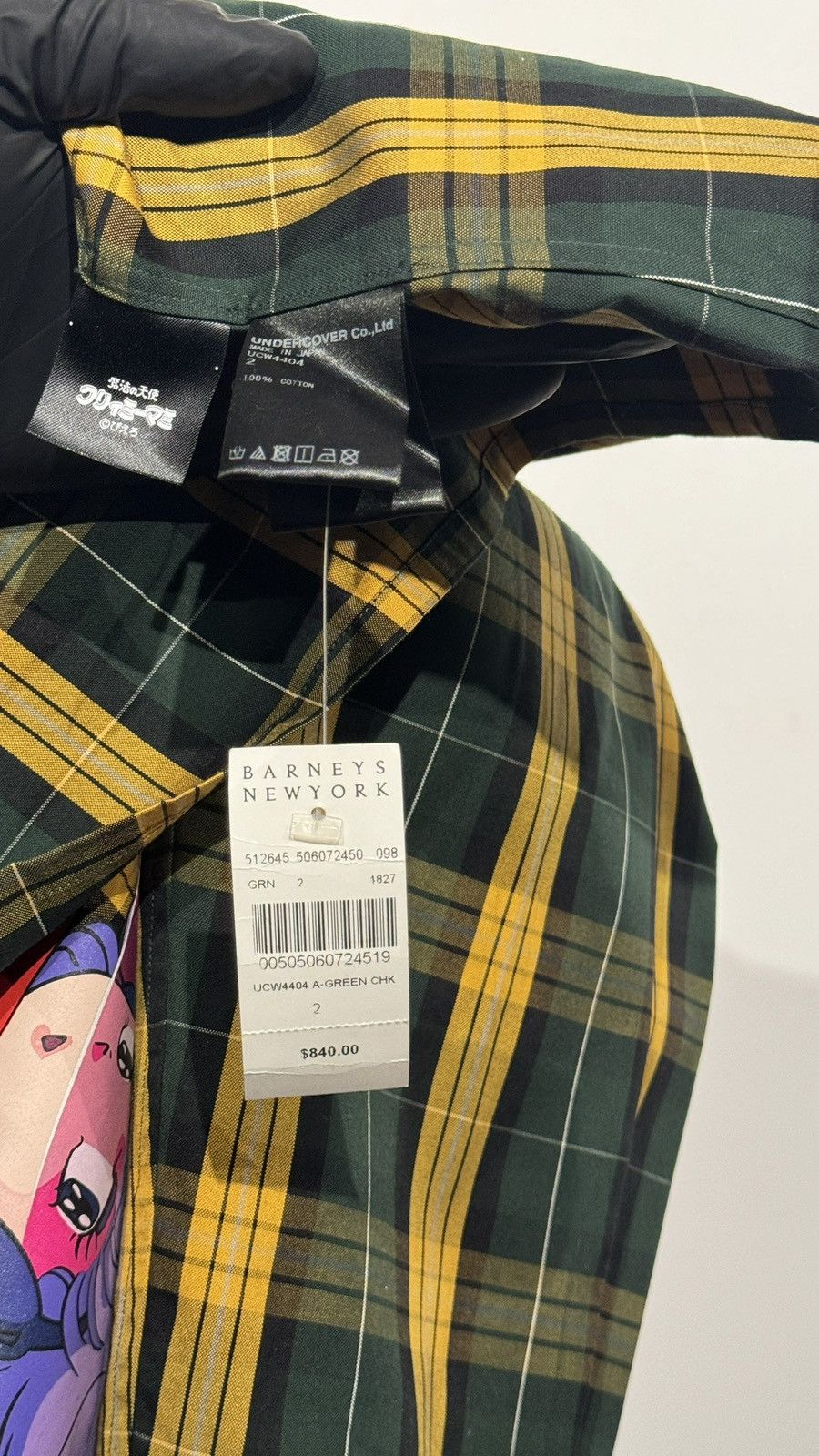 Undercover Undercover Green Tartan 'Bloody Geekers' Shirt - Size 2 Size US M / EU 48-50 / 2 - 5 Thumbnail