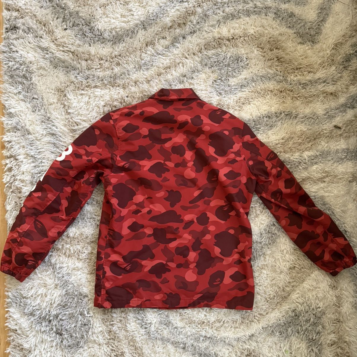 Bape Bape red camo college coach jacket Size US M / EU 48-50 / 2 - 3 Thumbnail