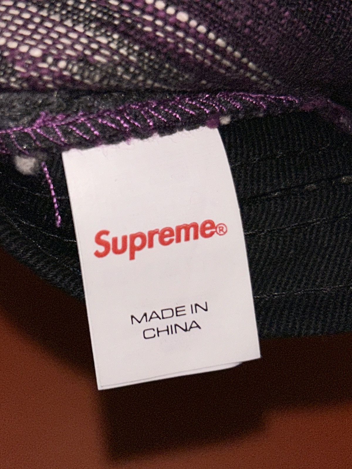 Supreme Supreme Woven Pattern Camp Cap Purple FW22 NEW Size ONE SIZE - 5 Thumbnail