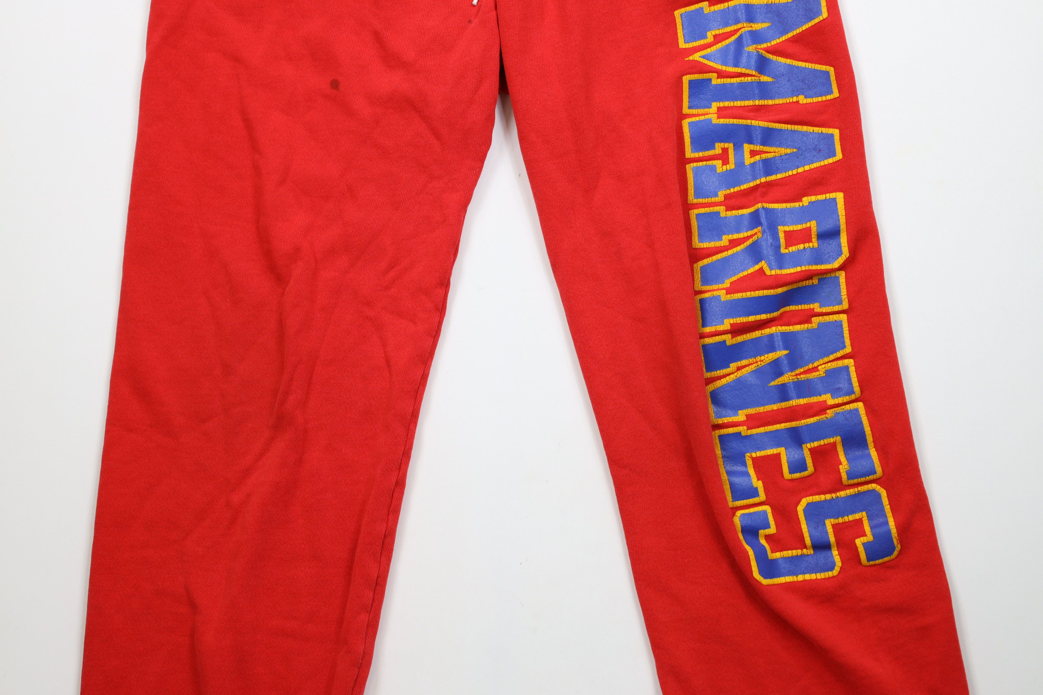 Vintage Vintage 80s Spell Out USMC Marines Sweatpants Joggers Red Size US 38 / EU 54 - 3 Thumbnail