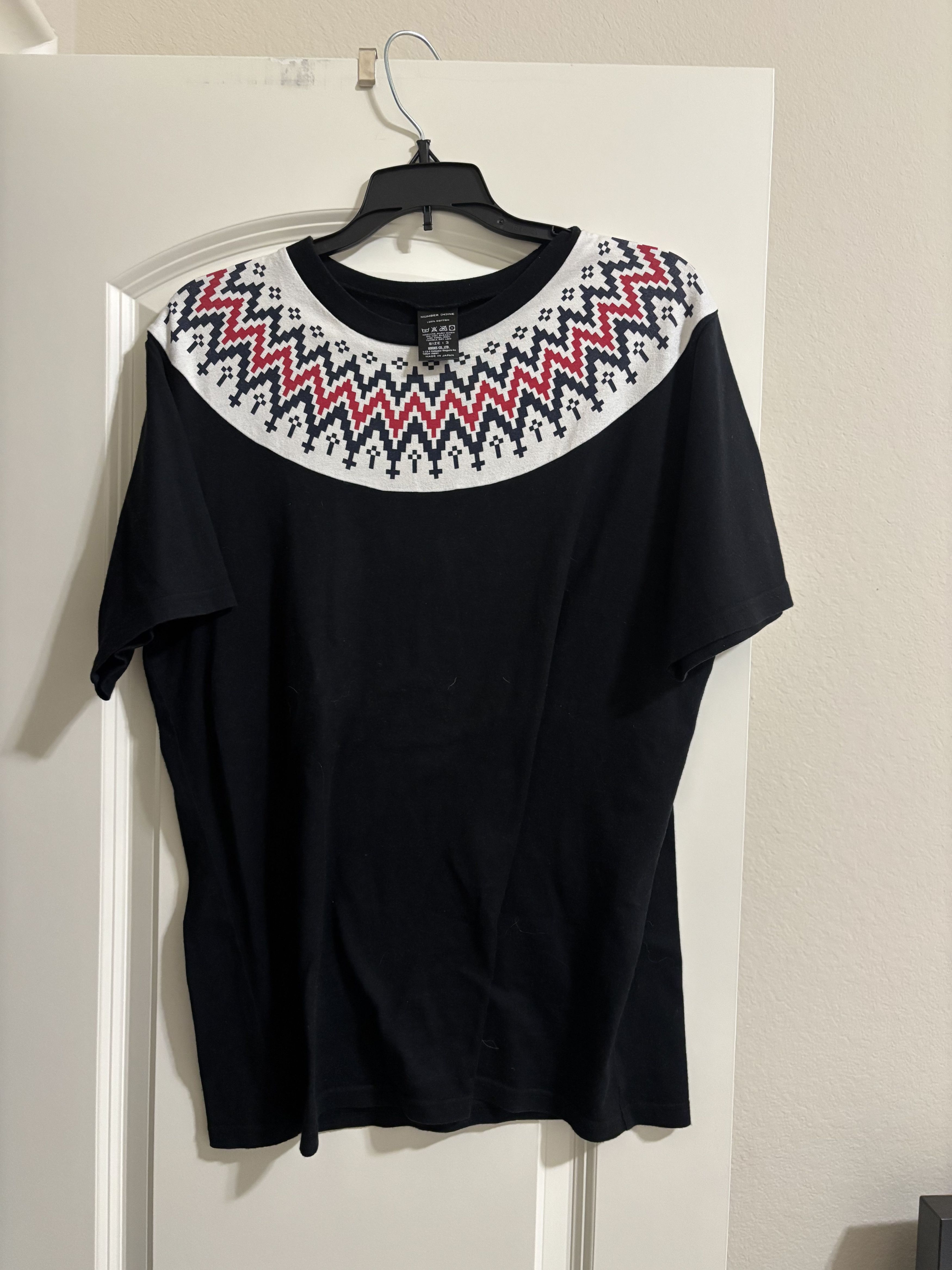 Japanese Brand × Number (N)ine Number Nine AW04 'Tribal' Tee Black