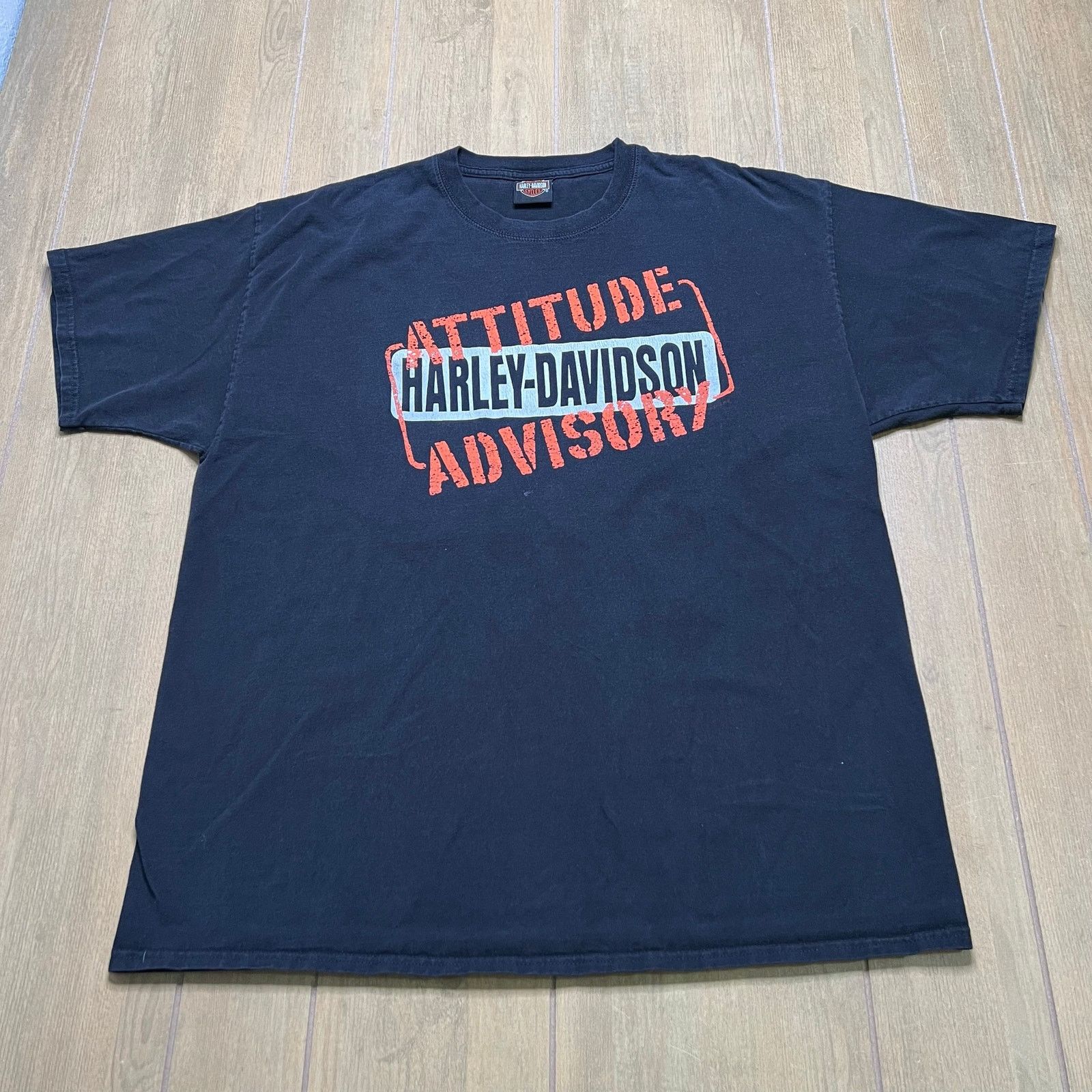 Harley Davidson Vintage Harley Davidson Attitude Advisory T Shirt Mens 2XL Size US XXL / EU 58 / 5 - 1 Thumbnail