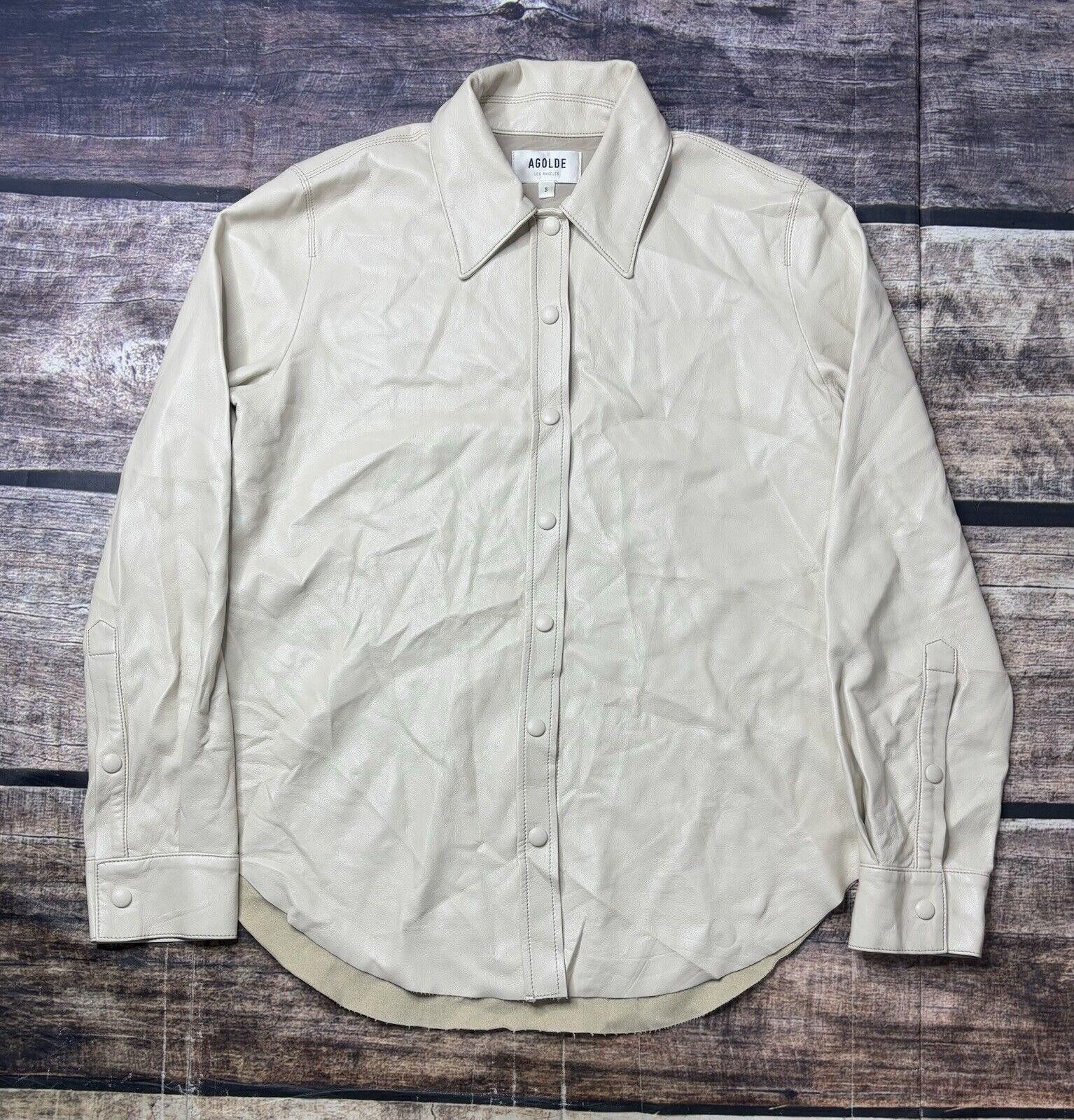 Agolde Agolde Jacket Womens Small USA Made Calla Vegan Leather Snap Size S / US 4 / IT 40 - 1 Thumbnail