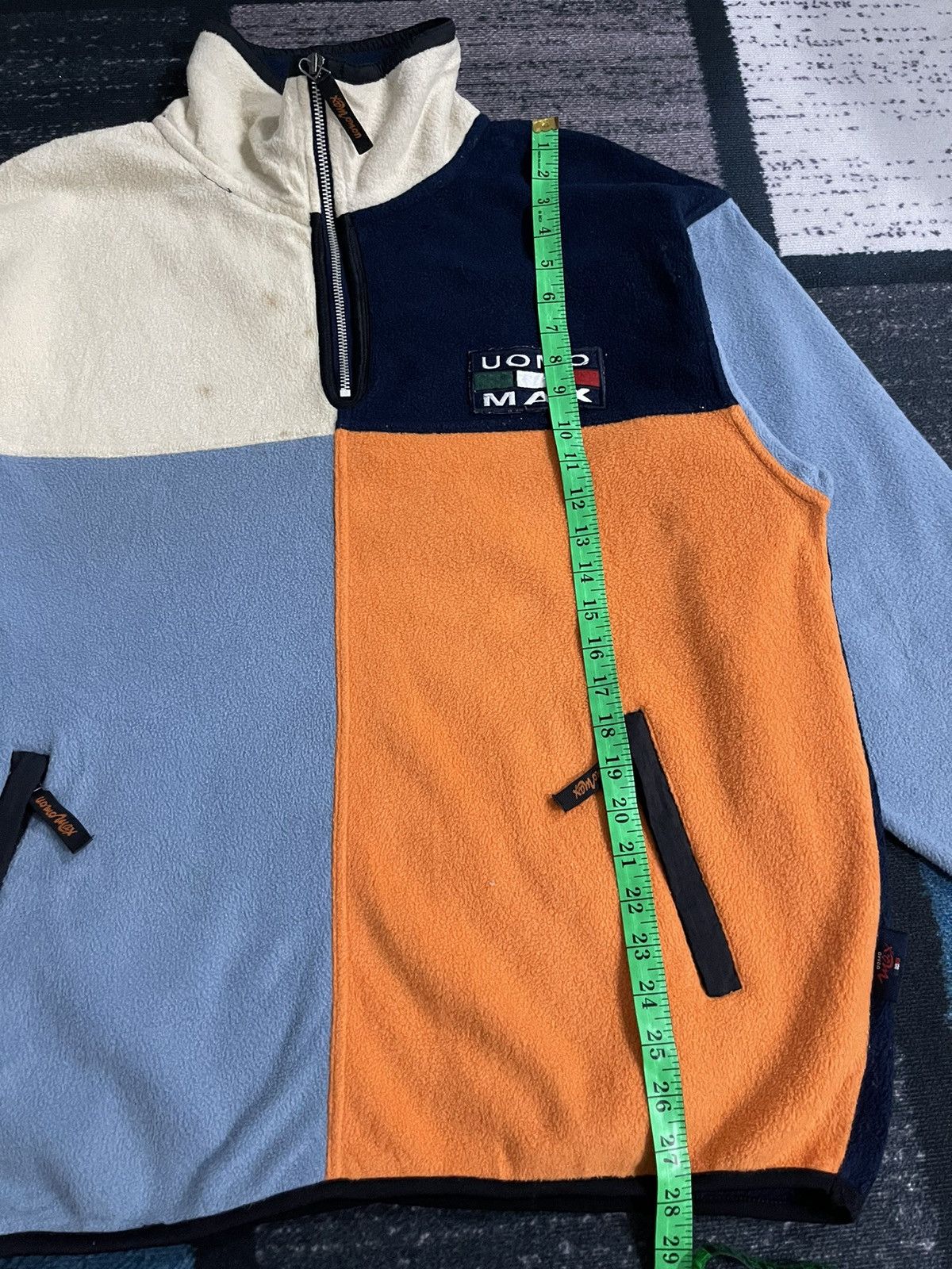 Vintage Vintage UOMO MAX MODA ITALIANA Half Zipper Fleece Jacket Size US XL / EU 56 / 4 - 17 Thumbnail