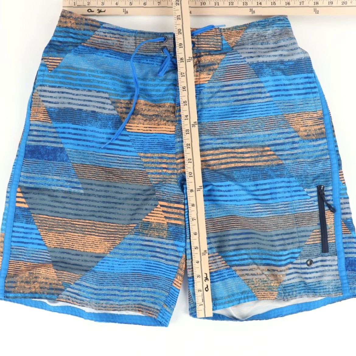Nike Nike Lined Swimming Shorts Blue Patterned Men's L Size US 33 - 3 Thumbnail