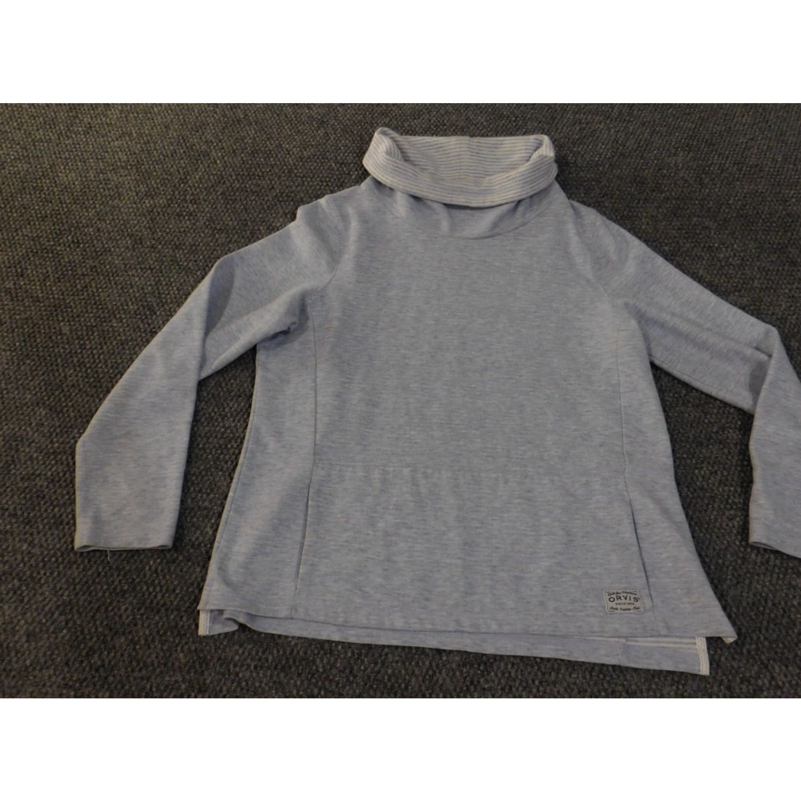 Orvis Orvis Sweater Women M Blue Pullover Raglan Sleeve Turtleneck Knit Stitch Stretch Casual Outdoor pullover Cotton Polyester Pullover Size M / US 6-8 / IT 42-44 - 2 Thumbnail