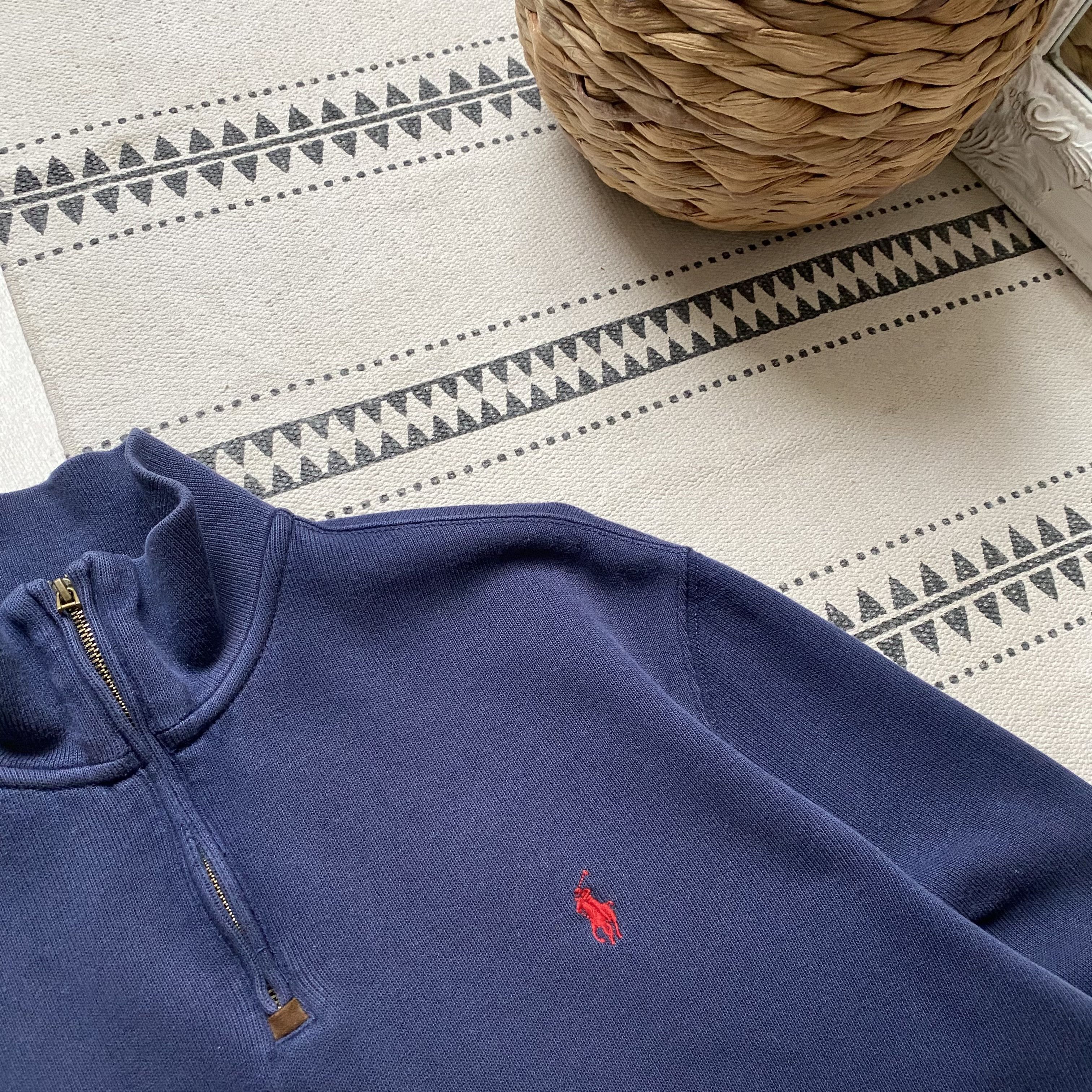 Polo Ralph Lauren Distressed Vintage Polo Ralph Lauren Sweater ¼ zip Faded Size US M / EU 48-50 / 2 - 7 Thumbnail