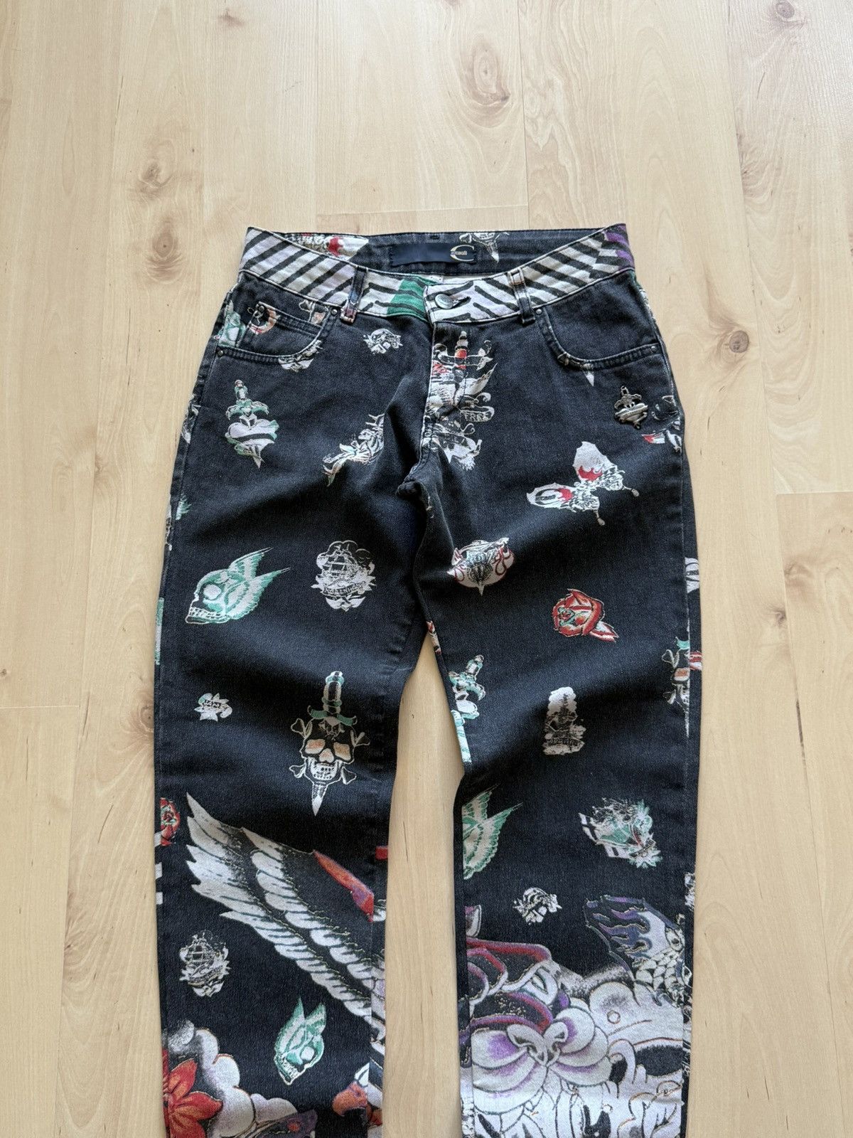 Just Cavalli Just Cavalli vintage Fullprint avant garde skinny jeans Size 26" / US 2 / IT 38 - 3 Thumbnail