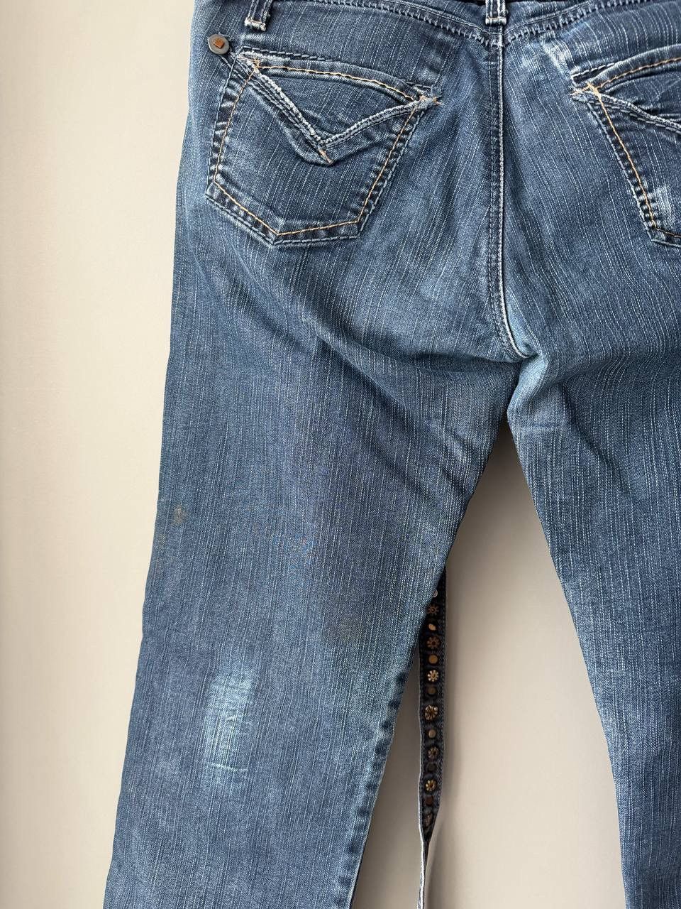 Marithe + Francois Girbaud SICK💥 Marithe Francois Girbaud Distressed Flare Jeans Size 30" / US 8 / IT 44 - 6 Thumbnail