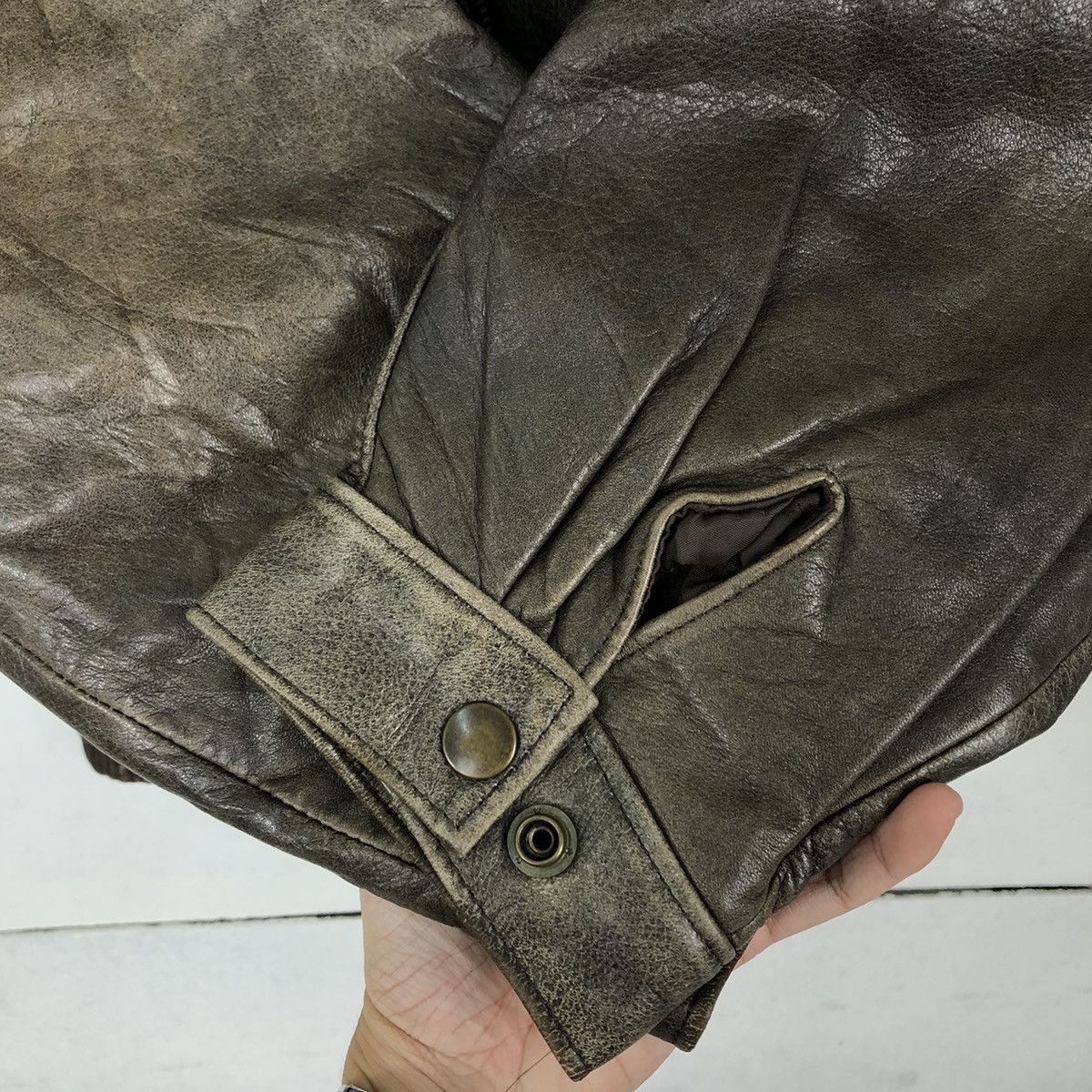Japanese Brand VINTAGE BOMBER LEATHER JACKET NEW PARIS INSPIRE ISSEY MIYAKE Size US L / EU 52-54 / 3 - 11 Thumbnail