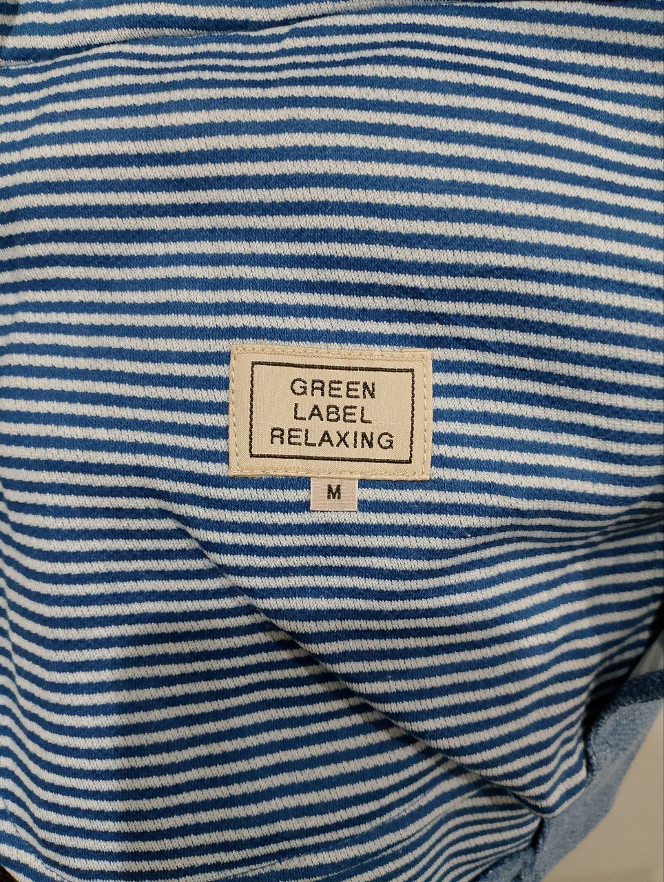 Japanese Brand GREEN LABEL RELAXING Japan Blue Stripe Casual Blazer Size 40R - 8 Thumbnail