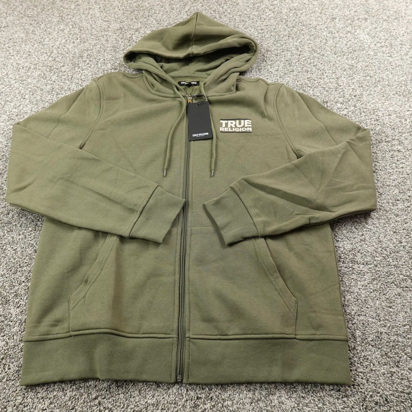 True Religion True Religion Hoodie Mens L Green Buddha Full Zip Sweatshirt Jacket Size US L / EU 52-54 / 3 - 2 Thumbnail