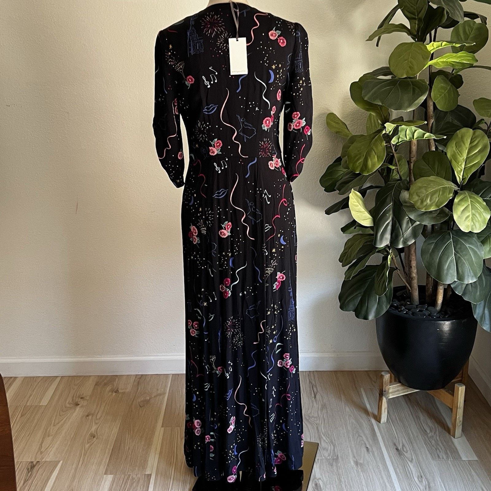 Other NWT RARE Emily & Fin XS Felicity Long Flare Party Dress Size XS / US 0-2 / IT 36-38 - 6 Thumbnail