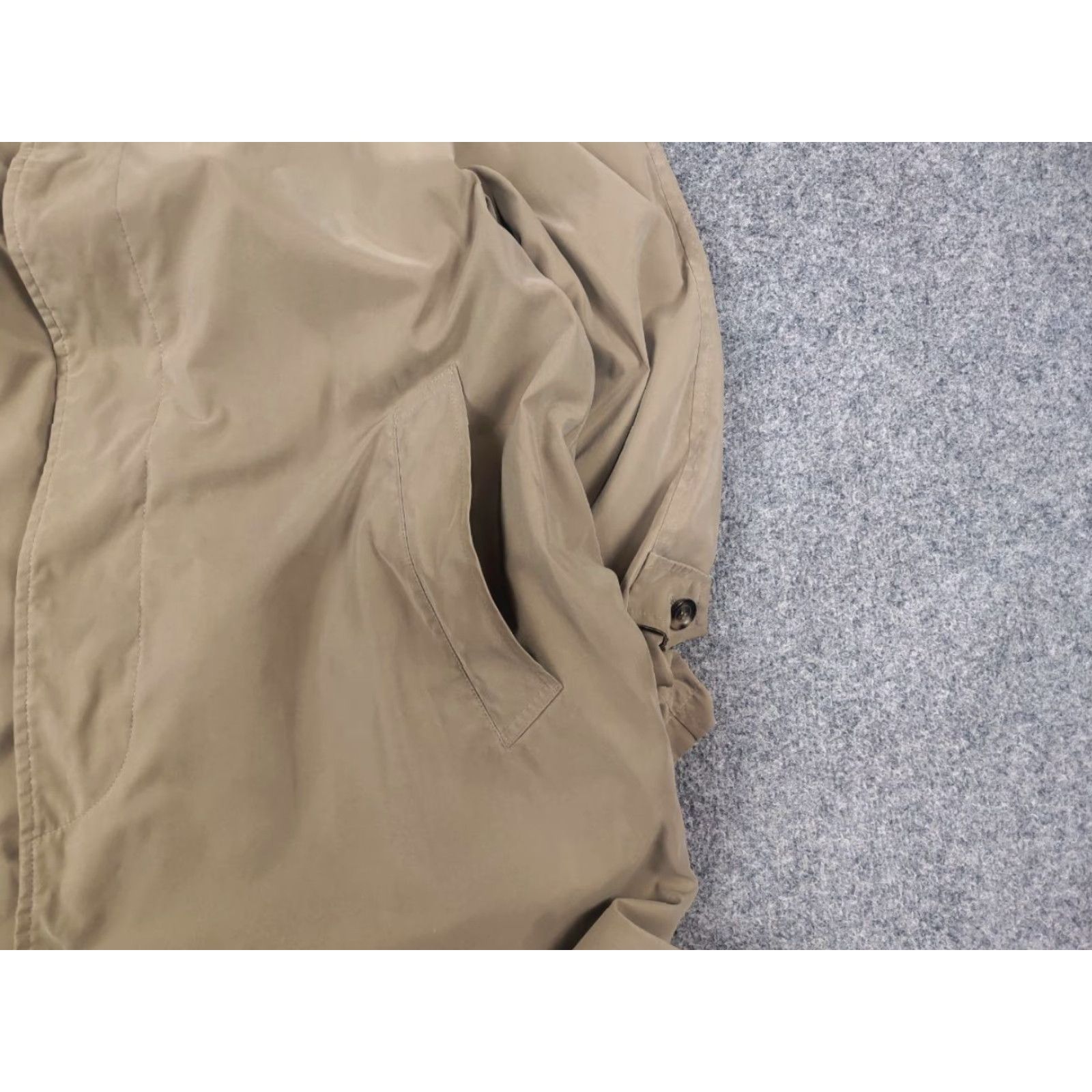 Herno Herno Vintage Trench Coat Mens Beige Nylon Blend Oversized Jacket Wool Lining Size US M / EU 48-50 / 2 - 7 Thumbnail