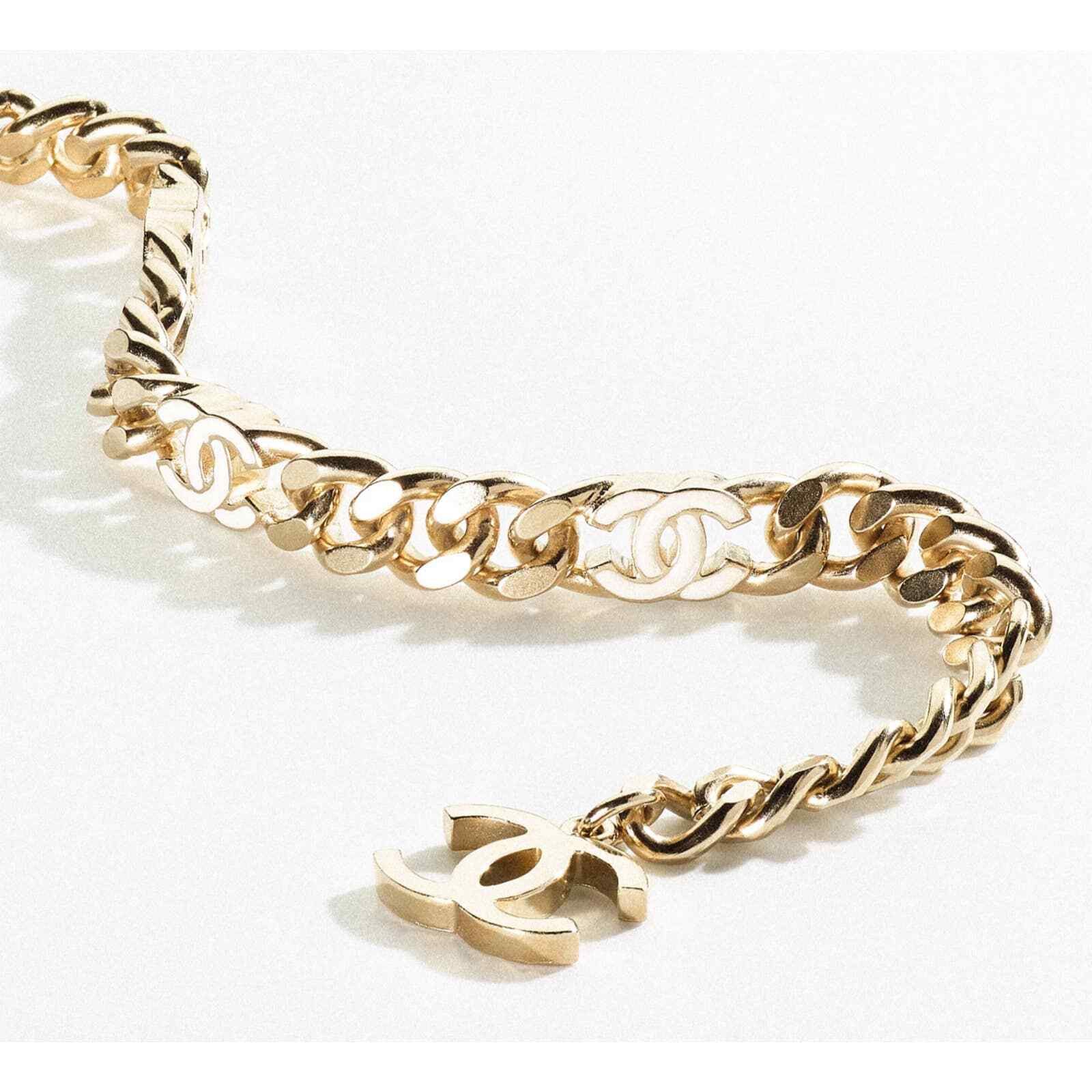 Chanel Chanel 22S Gold Chain Link Adjustable Runway Arm Bracelet Size ONE SIZE - 5 Thumbnail