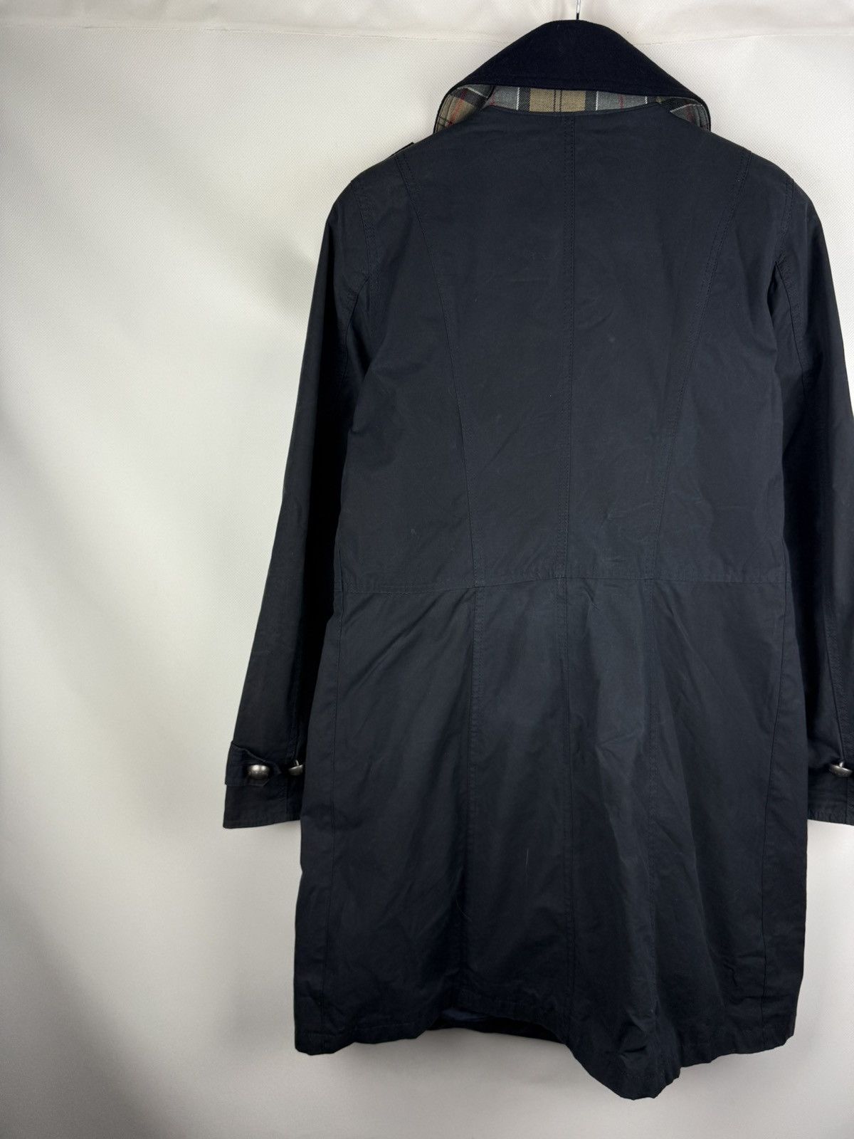 Barbour Barbour Ladies Wax Waxed Cotton Double Breasted Trench Coat Size L / US 10 / IT 46 - 14 Thumbnail