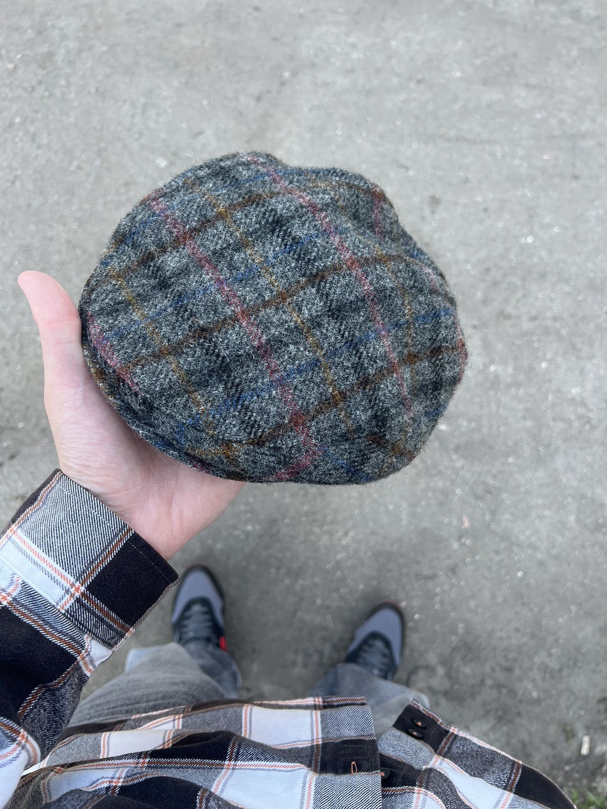 Harris Tweed × Vintage VERY RARE HARRIS TWEED DESIGNER CAP ENGLAND STYLE HATS 90s Size ONE SIZE - 3 Thumbnail
