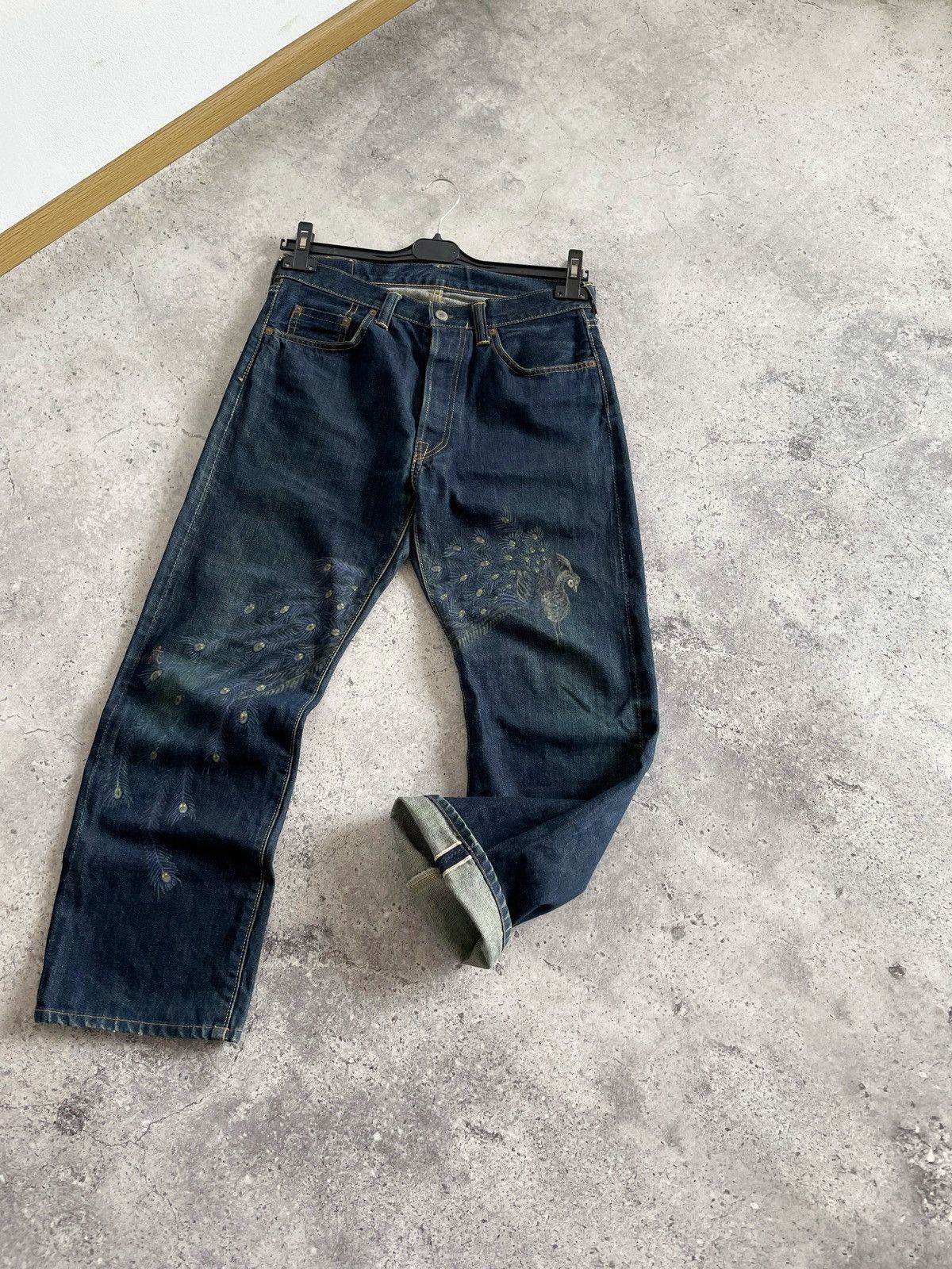 Japanese Brand International World Jeans Printed Peacock Made In Japan Size US 30 / EU 46 - 2 Thumbnail