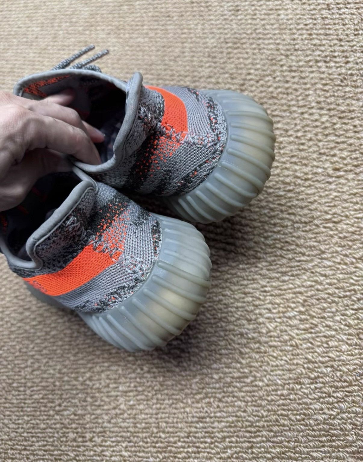 Adidas Adidas Yeezy 350 V2 Grey Orange Static K37 Size US 8.5 / EU 41-42 - 4 Thumbnail