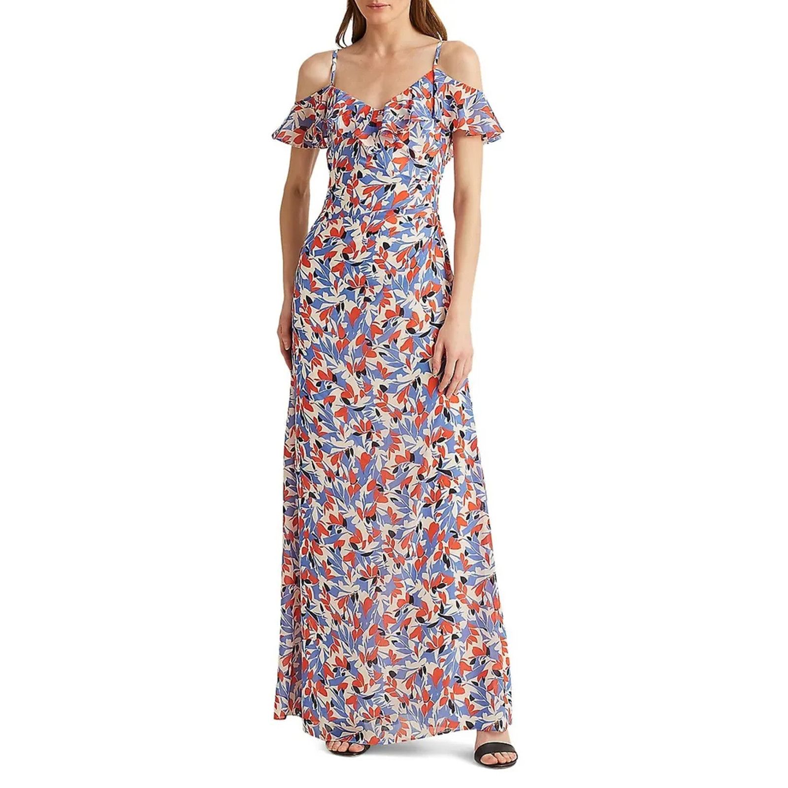 Ralph Lauren Ralph Lauren Women Cold-Shoulder Maxi Gown Dress Size 16 Size XXL / US 16-18 / IT 52-54 - 1 Thumbnail