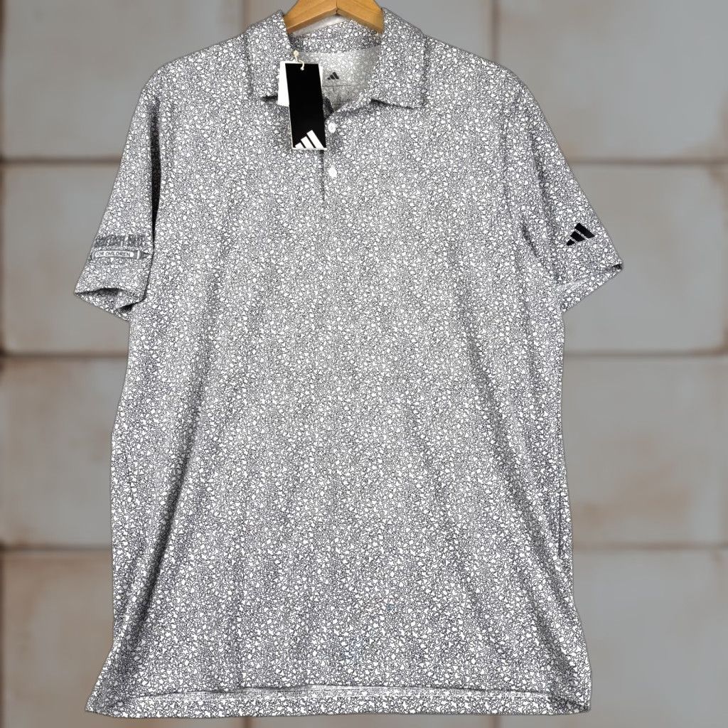 Adidas adidas Polo Shirt Mens L Short Sleeve Collared Button Breathable Golf AOP Logo Gray BNKR ULT Scottish Rite For Children Branded JF4897 Size US L / EU 52-54 / 3 - 1 Thumbnail