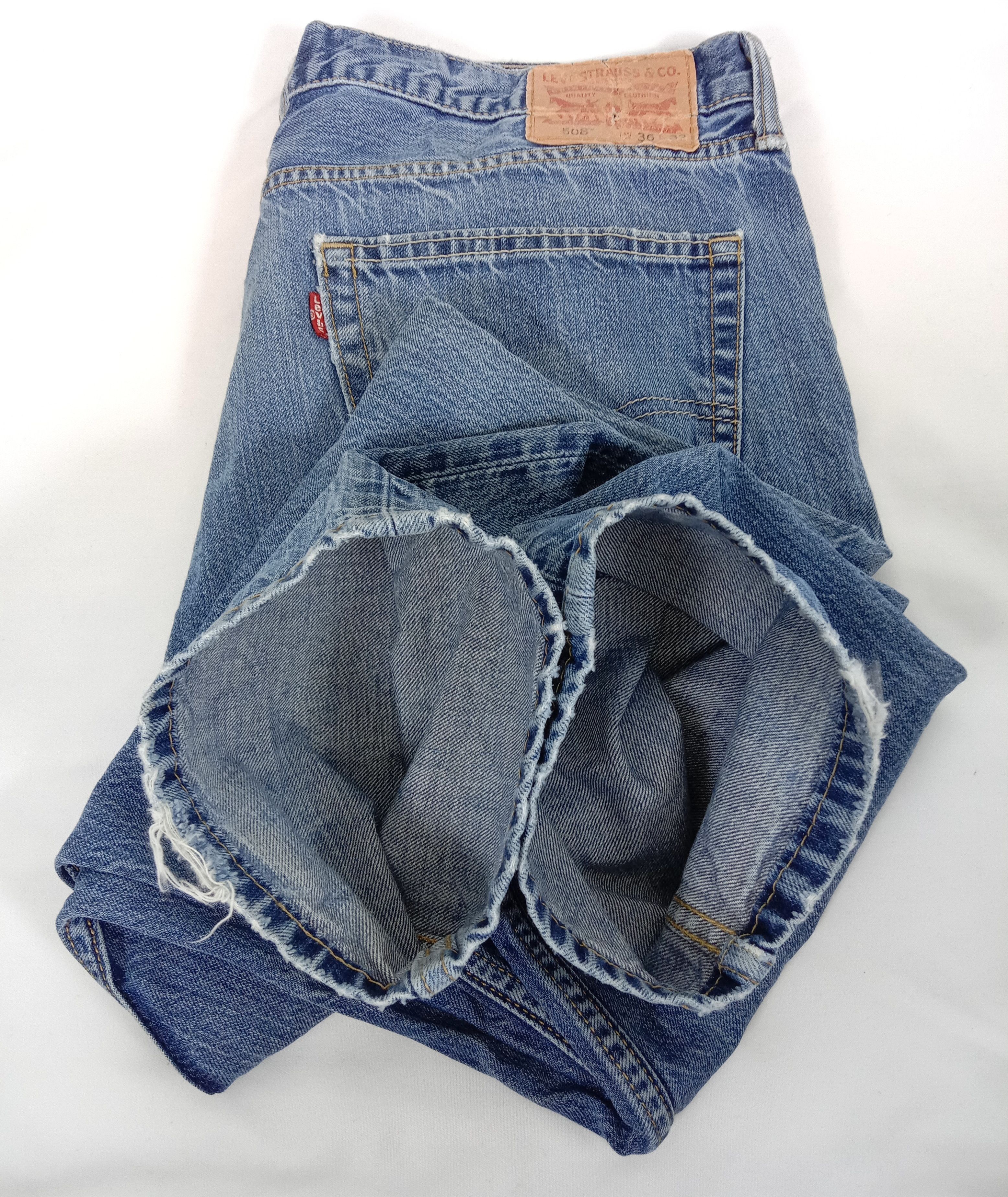 Vintage Levi's 508 Ripped Jeans Earth Tone Distressed Denim