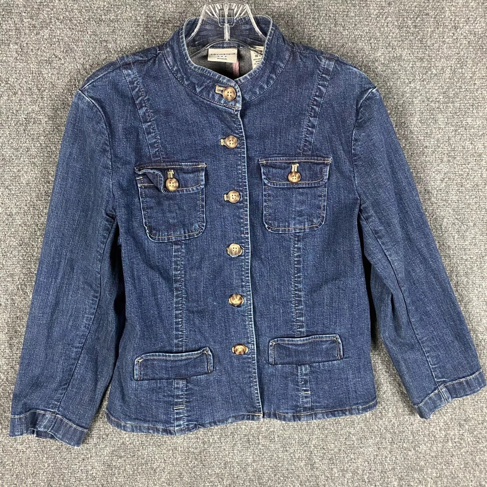 Covington Covington Denim Jacket Women's Small 6-8 Cotton Stretch S Size S / US 4 / IT 40 - 1 Thumbnail