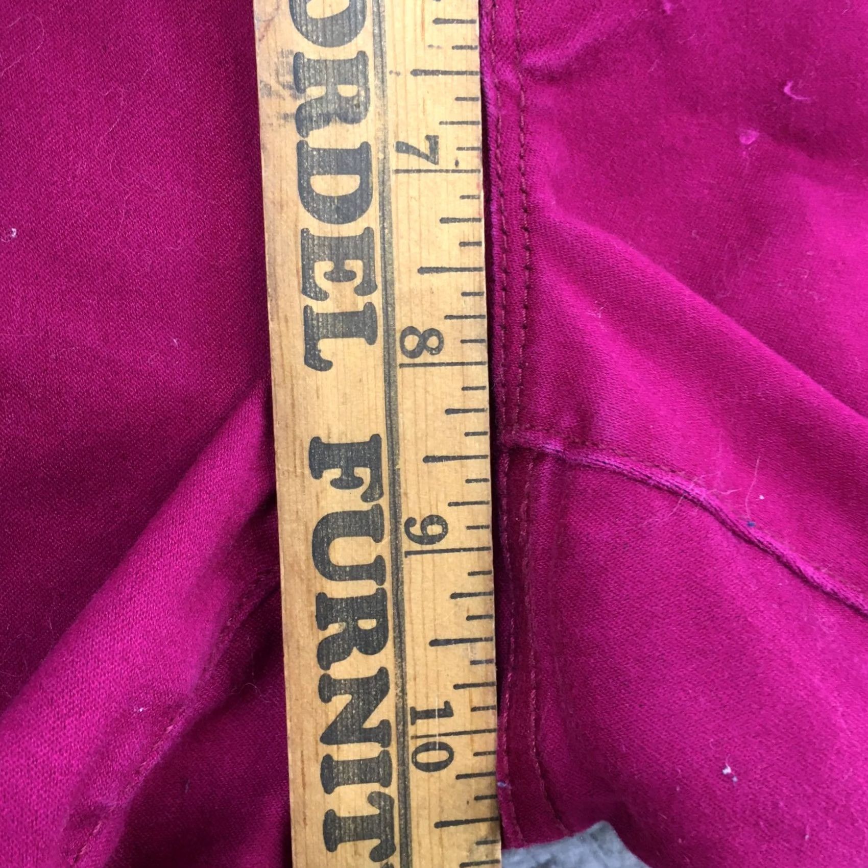 Vintage VINTAGE: No Joe Fresh Slim Straight Leg Pants Womens 12 Magenta Flat Front Mid Rise Zip Fly Shirt? Size 34" / US 12 / IT 48 - 6 Thumbnail