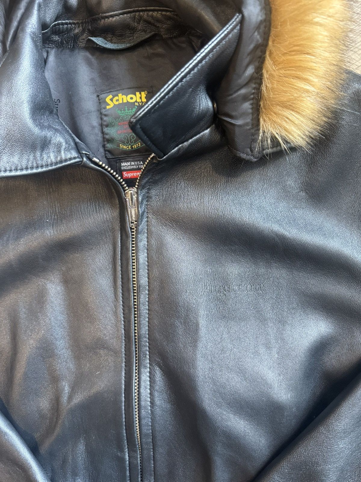 Schott × Supreme Supreme Schott Hooded Leather Bomber Jacket Large Size US L / EU 52-54 / 3 - 2 Thumbnail