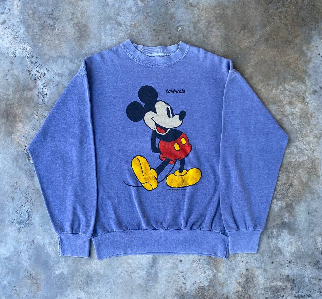 Vintage VINTAGE 80S MICKEY YELLOW SHOES FADED CREWNECK Size US M / EU 48-50 / 2 - 6 Thumbnail