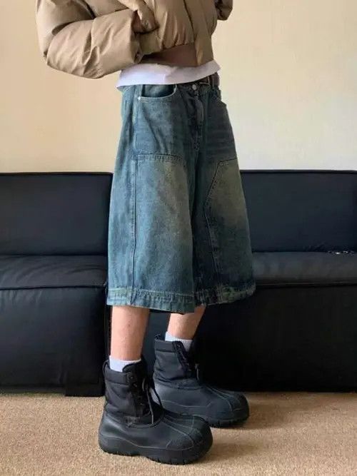 Japanese Brand × Vintage GOTH Vintage RETRO washed jorts shorts Size US 32 / EU 48 - 1 Thumbnail