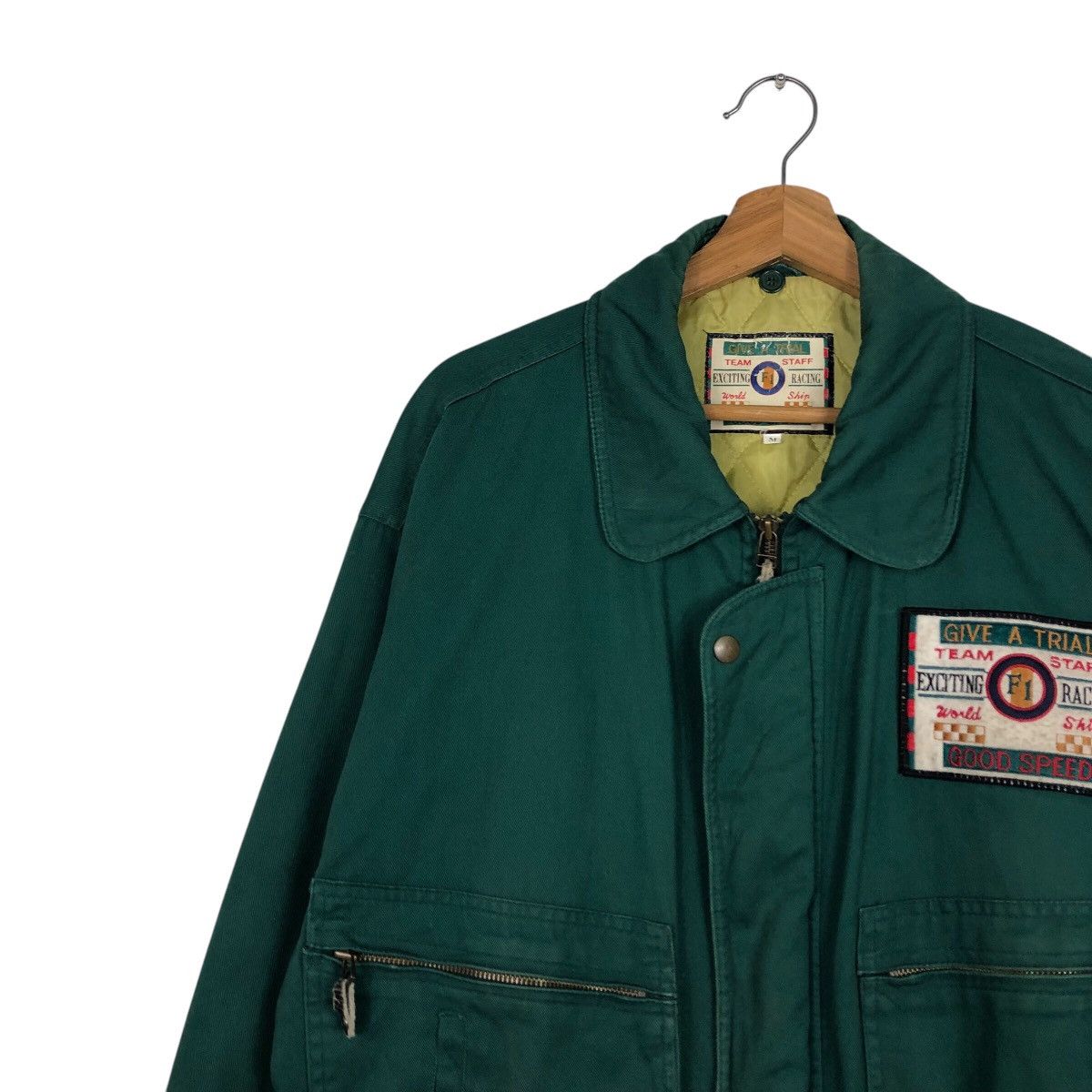 Japanese Brand 📌Vintage Bomber Jacket Team F1 Staff Racing Big Logo Size US M / EU 48-50 / 2 - 6 Thumbnail