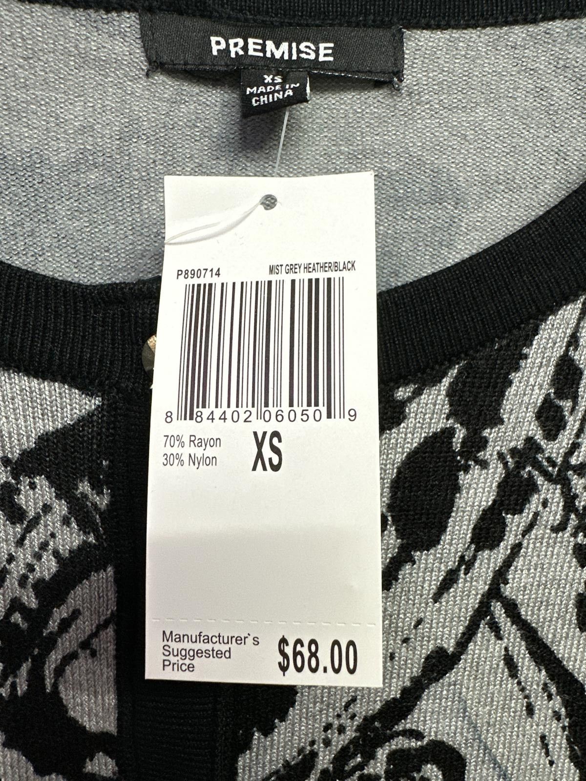 Broken Promises Co. Premise XS Gray Heather Black Button-Up Cardigan Sweater Size XS / US 0-2 / IT 36-38 - 3 Thumbnail