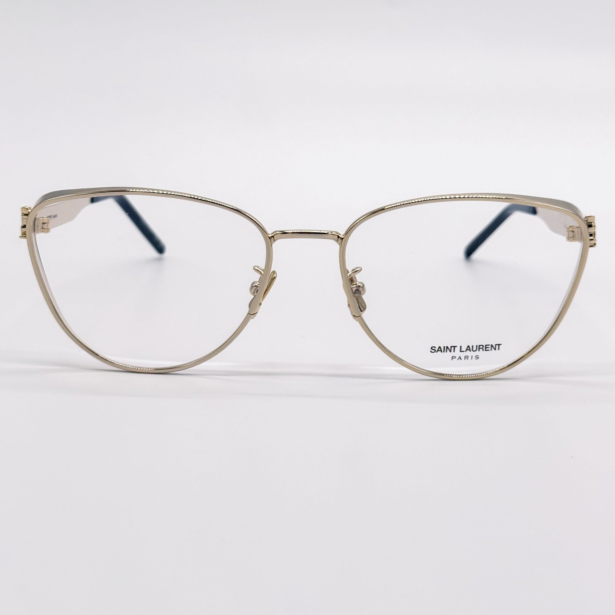 Saint Laurent Paris NEW SAINT LAURENT EYEGLASSES SLM92 004 WOMEN CAT EYE GOLD EY Size ONE SIZE - 3 Thumbnail