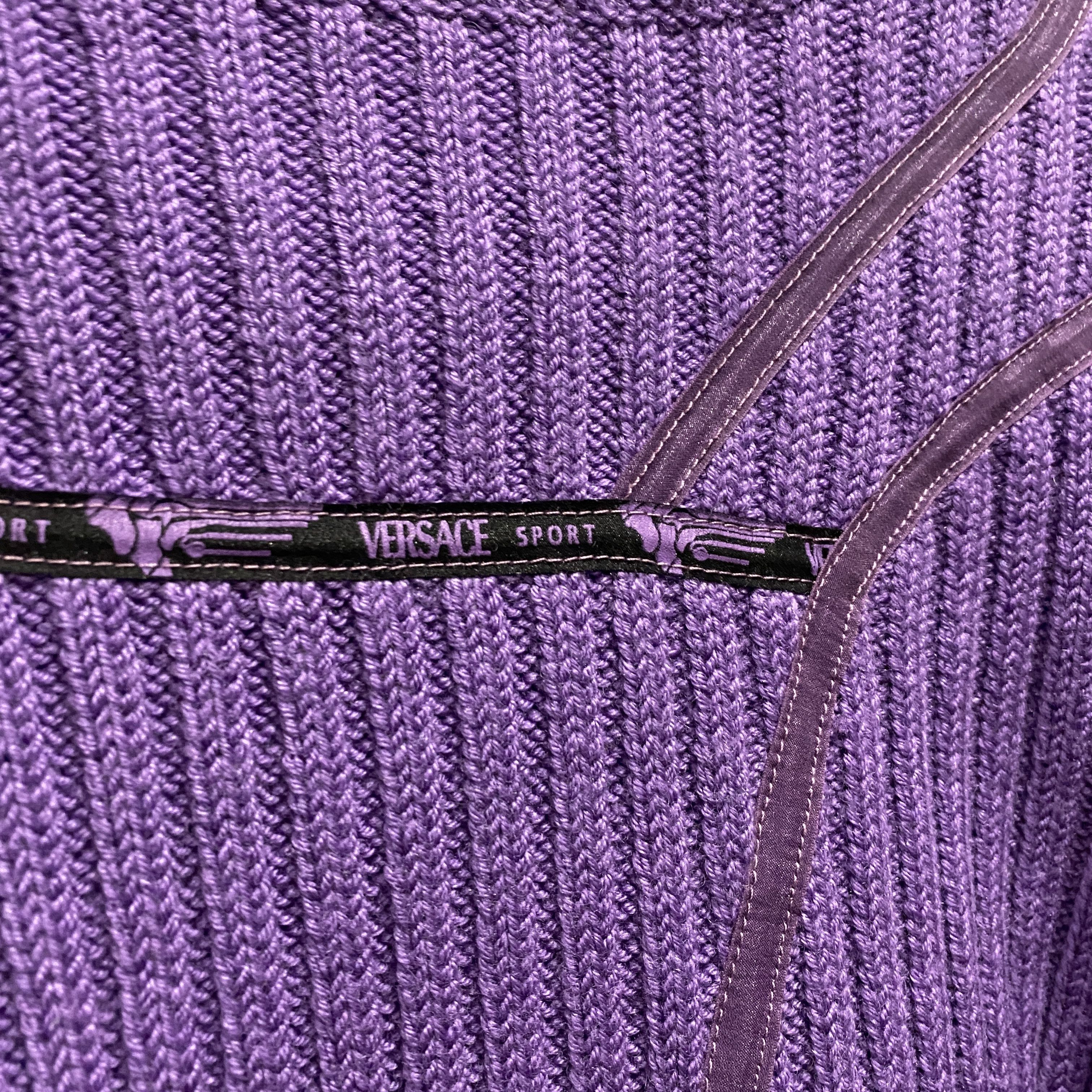 Versace × Vintage Versace sport early 00's purple sweater - M Size M / US 6-8 / IT 42-44 - 3 Thumbnail